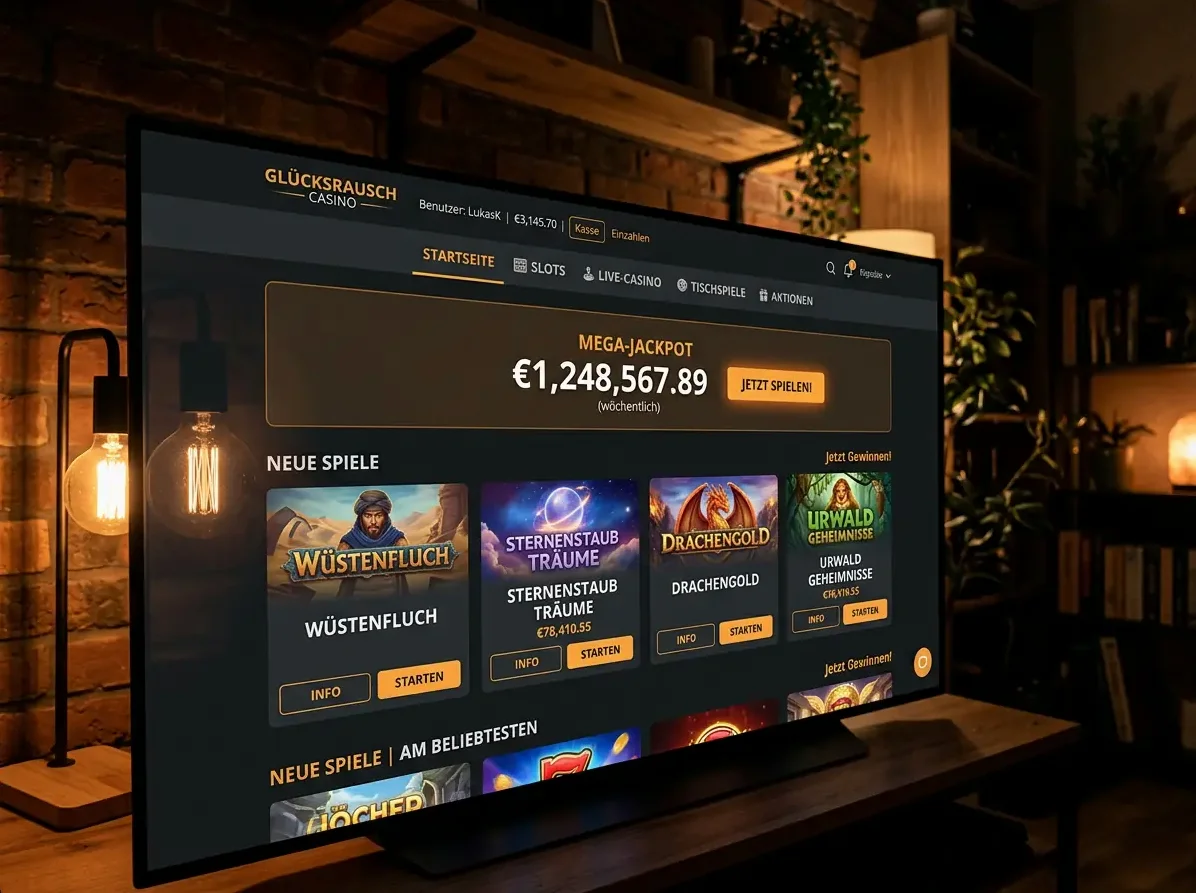 Startseite von Boombet mit Spielen und Aktionen